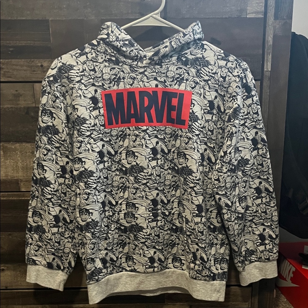 Marvel Red and Black Graphic Hoodie